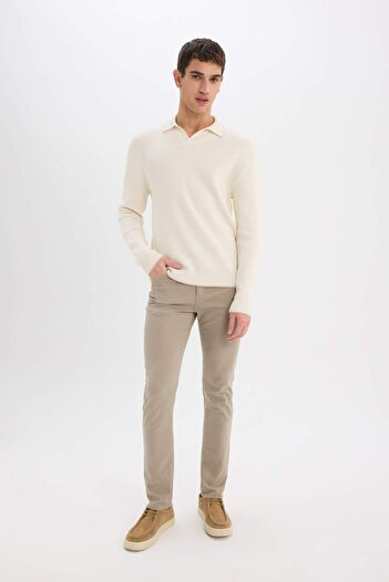 DeFacto Standard Fit Polo Neck Knitwear Sweater E5220Ax24Wn