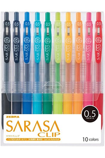 Zebra Technologies Zebra gel ballpoint pen Sarasa clip 0.5 10 colors JJ15-10CA