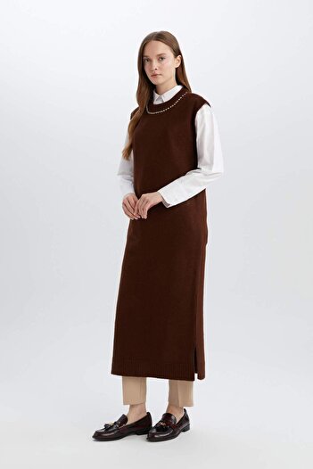 DeFacto Regular Fit Crew Neck Long Knitwear Jumpers E2372Ax24Wn