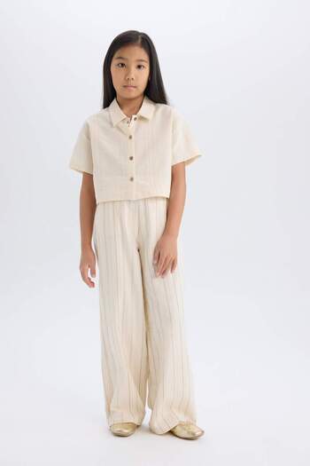 DeFacto Girls Wide Leg Wide Leg Cotton Pants D9132A825Sp