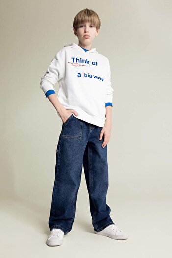 DeFacto Boys Wide Leg Straight Leg Jean Trousers D6817A825Sp
