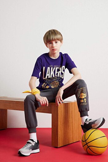DeFacto Boys' Nba Los Angeles Lakers Elastic Waist Sweatpants with Pockets D9558A825Sp