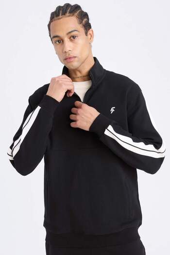 DeFacto Φούτερ Sportsman Standard Fit με όρθιο γιακά με φερμουάρ - D1953ax24au