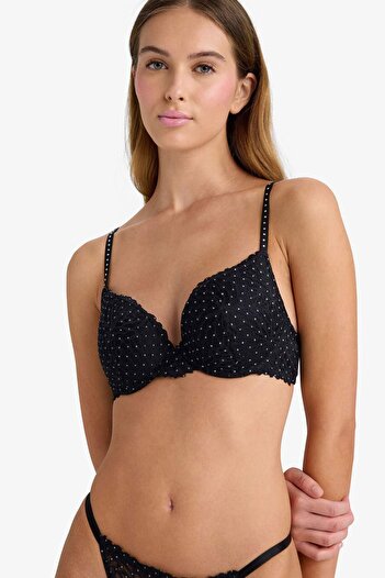 DeFacto Fall in Love Weihnachten Thematische Spitze Gefüllte Bra D6439AX24WN