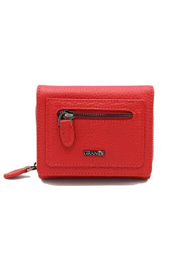 Grande Genuine Leather Women's Wallet Red 2744