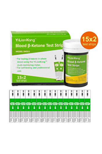 Choice Ketone Strips 30pc Blood Ketone Meter Kit for Keto Diet Testing - Complete Ketone Test Kit with Keto