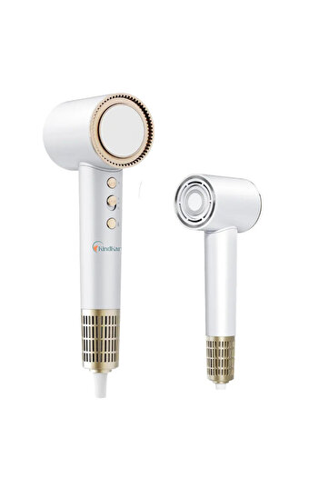 KindKare Uscator par ultrarapid, 110.000rpm, 4trepte, efect Coanda, ionizare, silentios, compact, elegant,alb