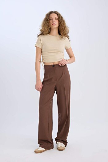 DeFacto Wide Leg High Waist Standard Length Pants C6402Ax25Sp