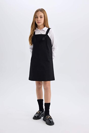 DeFacto Girls Strap Gabardine Salopet Dress D9306A825Sp