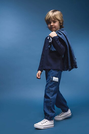 DeFacto Baby Boy Stretchy Banded Leg Jean Trousers D7769A525Sp