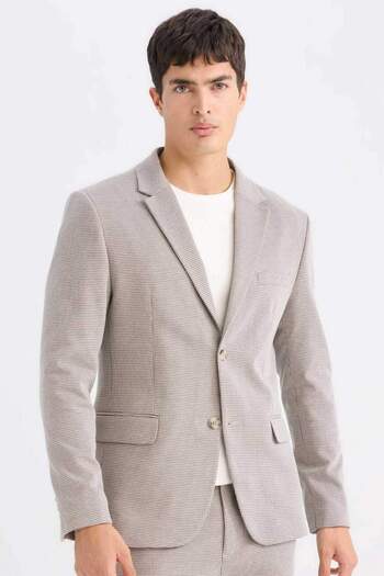 DeFacto Slim Fit Slim Fit Jacket Lapel Button Blazer Jacket D6074Ax24Au