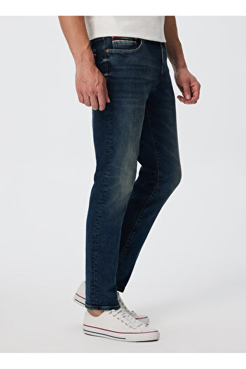 Lee Cooper Cooper JAGGER JAKE DS BLUE Slim Straight Erkek Denim Pantolon 241 LCM 121019