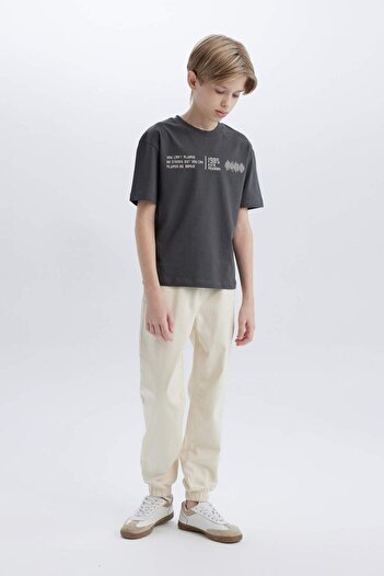 DeFacto Erkek Çocuk Jogger Fit Standart Paça Gabardin Pantolon D7795A825SP