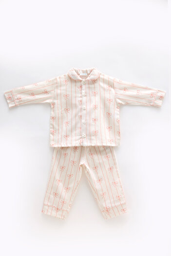 Atelier Babbi Ribbon and Pink Pajama Set