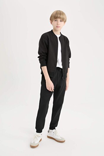 DeFacto Boy's Basic Plain Sweatpants with Elastic Waist D8530A825Sp