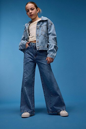 DeFacto Girls Wide Leg Wide Wide Leg Jeans D9697A825Sm