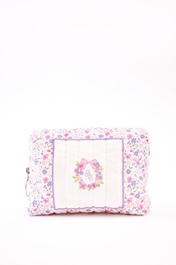 Atelier Babbi Pink Mini Flower Patterned Large Care Bag