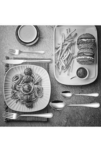 Trendy's Stainless steel cutlery set, 48 pieces with diplomat, TRENDY'S, chrome