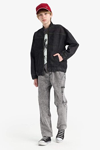 DeFacto Erkek Çocuk Kolej Yaka Bomber Ceket D6538A825SP