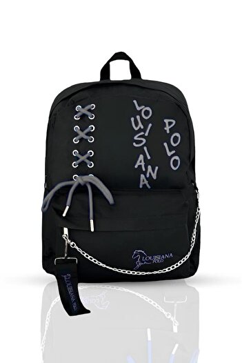 louisiana polo Black Smoked School Bag with Laptop Compartment - 1141