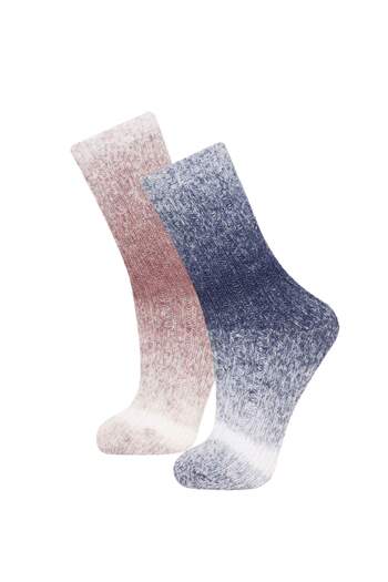 DeFacto Women's 2 Pack Winter Socks D1034Axns