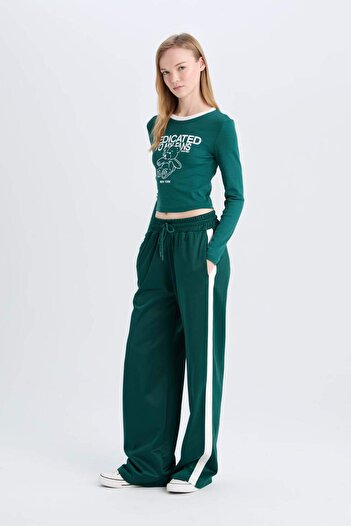 DeFacto Coool Wide Leg Eşofman Altı Geniş Bol Paça Beli Lastikli Cepli Bağcıklı E2667AX24WN