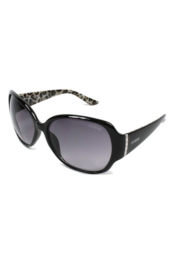 Guess , Oval sunglasses decorated with crystals, Black, 60-17-135 Standard
