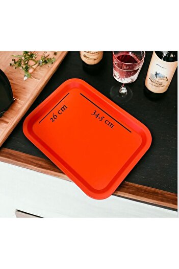ray plastik Service Tray Red