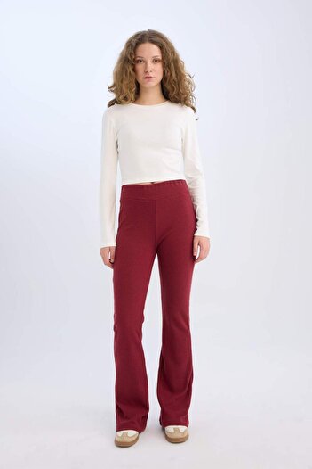 DeFacto Wide Leg Geniş Paça Beli Lastikli Uzun Boy Pantolon E4387AX24WN