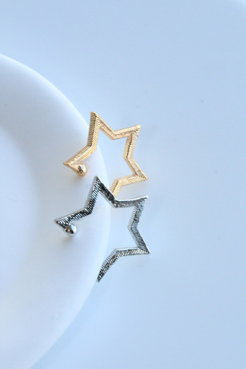 Leo'Stone Star Design Compression Earcuff Cartilage Earrings