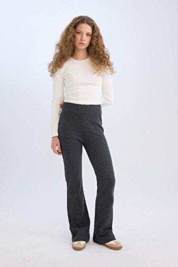 DeFacto Wide Leg Geniş Paça Beli Lastikli Uzun Boy Pantolon E4387AX24WN