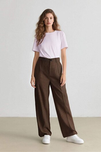 DeFacto Short Leg Carrot Fit Winter Pants with High Waist Pockets - E0234Ax24Au