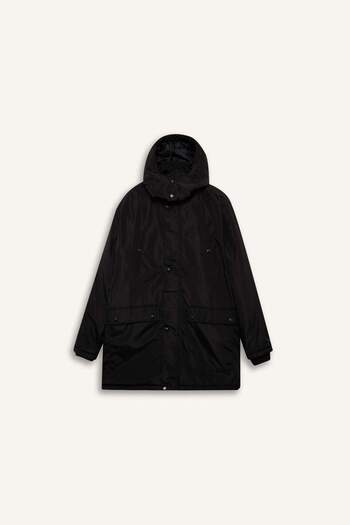 DeFacto Regular Fit Hooded Zippered Pocket Snap Fastener Lightweight Long Parka Coat D5972Ax24Cw