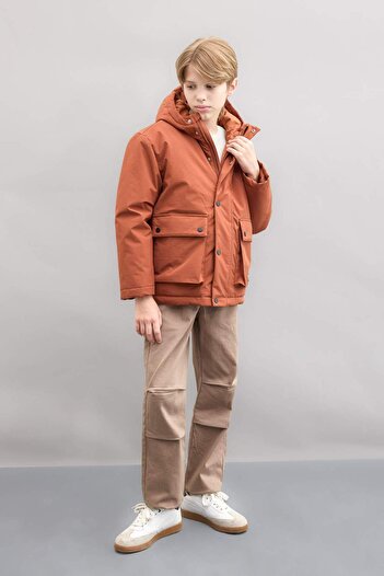 DeFacto Boy's Waterproof Hooded Coat C5980A824Wn