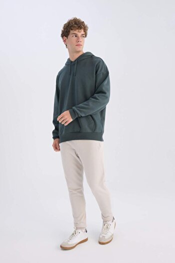 DeFacto Jogger Sweatpants Slim Fit Slim Fit Waist Lace up Elastic Leg Zipper Pocket A4387Ax24Au