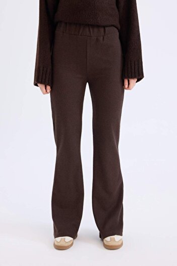 DeFacto Wide Leg Wide Leg Elastic Waist Long Length Trousers E4387Ax24Wn