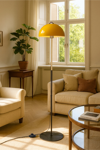 HOMİNG Yellow Swiss Metal Floor Lamp - Homing New 241835