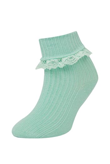 DeFacto Baby Girl Seamless 3-Piece Cotton Long Socks C9091A5Ns