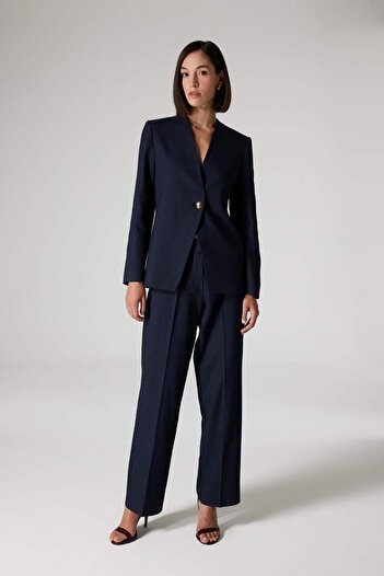 DeFacto Sorbe x Regular Fit V Yaka Düğmeli Blazer Ceket D9869AX24AU