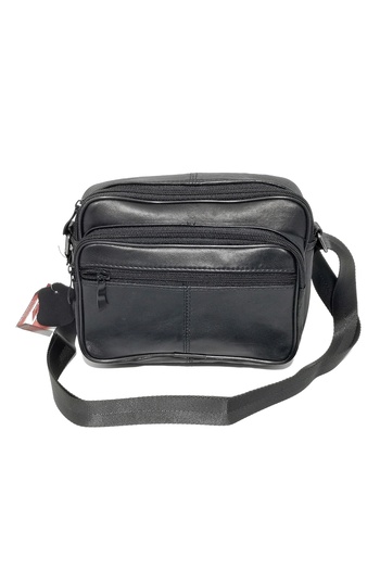 Magrot Men's shoulder bag made of black genuine leather 21/17 cm 273