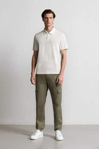 DeFacto Jogger Gabardine Trousers Elastic Waist Cargo Pocket Elastic Leg E1037Ax24Wn