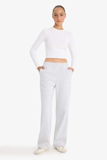 DeFacto Thick Winter Sweatpants with High Waist Elastic - Pockets B8571Ax24Wn