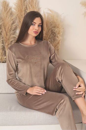 Asel Women's Lycra Velvet Pajama Set
