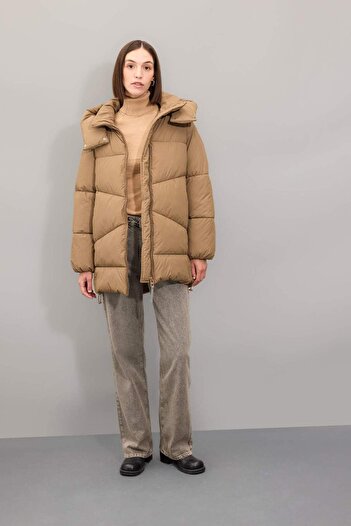 DeFacto Relax Fit Kapüşonlu Parka