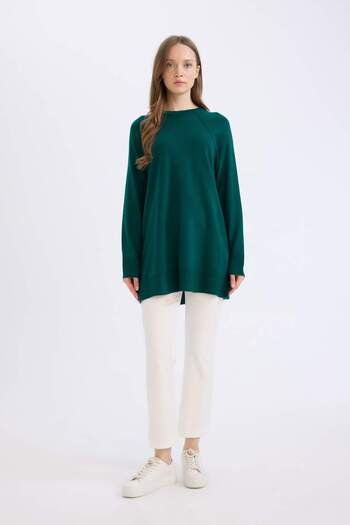 DeFacto Crew Neck Regular Fit Knitwear Sweater Tunic - C4474Ax24Au