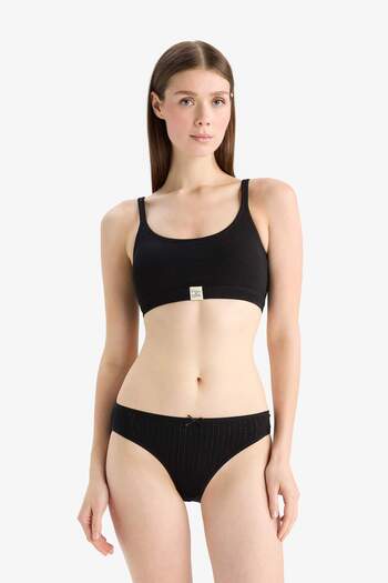 DeFacto Ribbed Bra with Pad to Be in Love - W8540Az24Au
