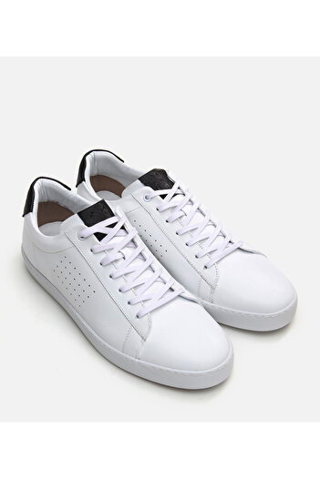 Hotiç Men's Leather White Casual Shoes