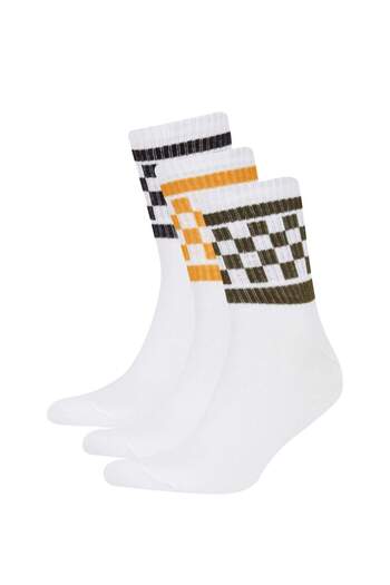 DeFacto Men's Comfortable Elastic 3-Piece Cotton Socks C6723Axns