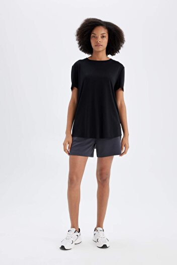 DeFacto Defactofit Oversize Wide Fit Crew Neck Sportsman Modal Short Sleeve T-Shirt B5536Ax24Au