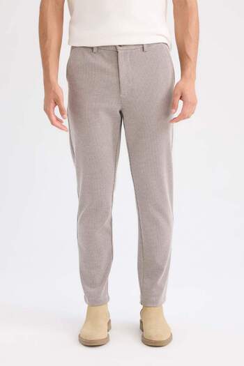 DeFacto Gabardine Tailored Trousers - Pockets, Straight Leg A8102Ax24Au